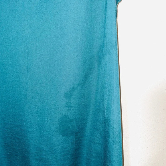 LOFT Petites Teal Ruffle High Neck Tie Back Contrast Tank Top Xsmall Women’s - Picture 4 of 12